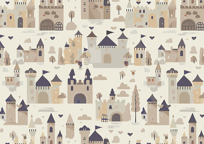 Magic Castle, Stone - Motorised Roman Blind - Image 7